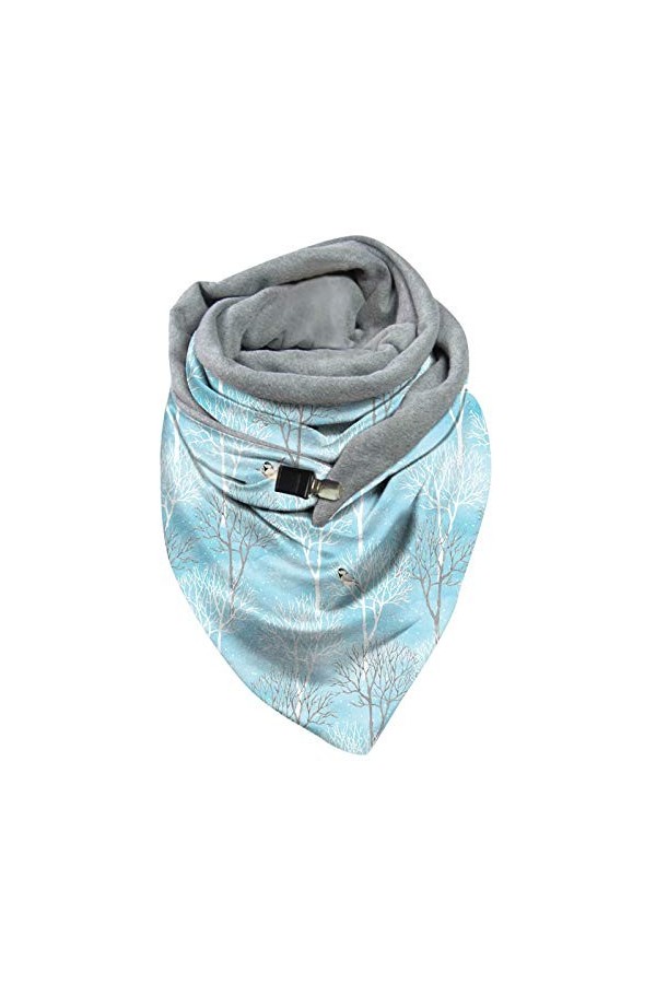 LZPCarra Foulard multifonction imprimé écharpe rétro bouton décontracté style et femme sage foulard de polissage de voiture, 