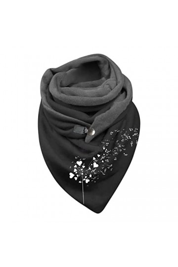 Foulard court et chaud pour femme avec plumes et imprimé bohème JnY780, a, taille unique