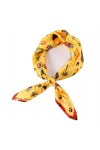 laprée - Petit Foulard Carré Soie Foulard Femme Soie Foulard Soie Naturelle Femme Bandana 52 * 52cm Motif Eléphant Fleur