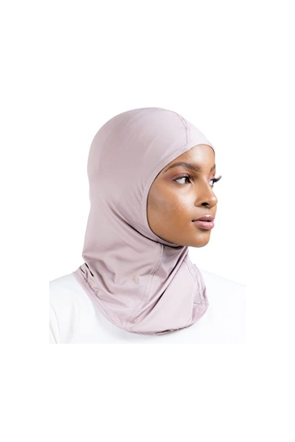 Hijab sport pour femme voilée HS000 Rose Métalique 