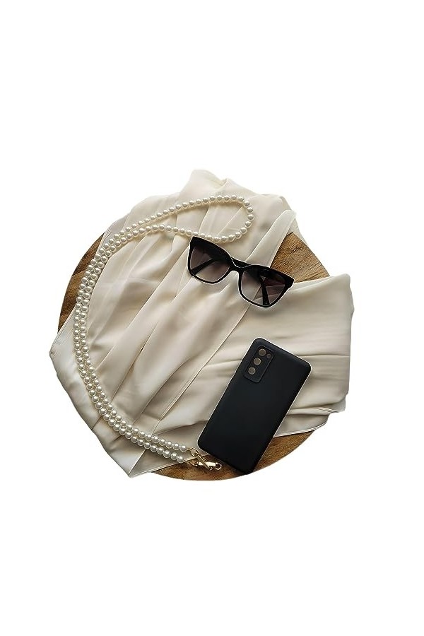 ANCILE ® Hijab Soie de Medine Bonnet Hijab GRATUIT Crème vanille - Hijab/Foulard soie de Medine pour femme, Hijab musulma