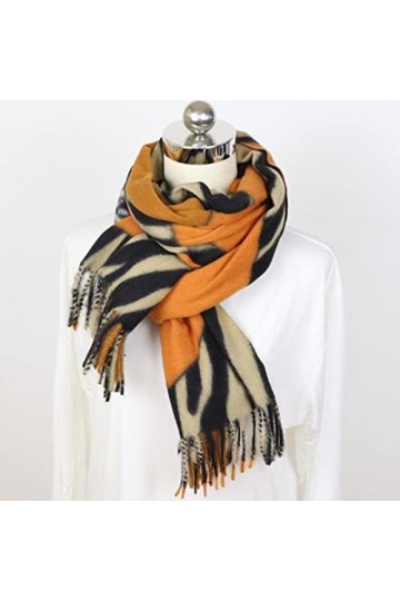 SARGE 2021 Mode Femmes Hiver Chaud Cachemire Echarpe Léopard Imprimé Châles Et Enveloppes BandanaLong Tassel Femme Foulard Co