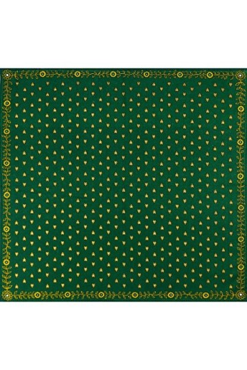 Valdrôme Foulard vert carré Manade 100% coton 80x80 cm