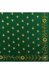 Valdrôme Foulard vert carré Manade 100% coton 80x80 cm