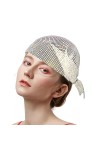 Kasmole Accessoires Disco Foulard | Accessoires de fête Disco,Bandeau Extensible Turban en Strass, Foulard pour Costume, Bal 
