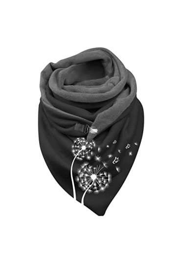 Blingko éCharpe Chale Femme Hiver En Tartan Vintage Mode Écharpe Triangle Femme à Boucle Comfortable Doux en Polaire écharpe 