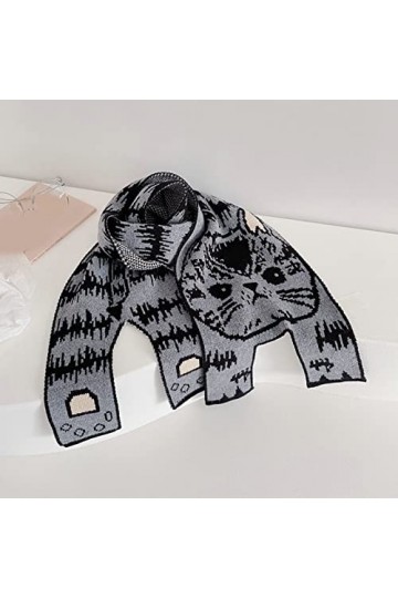 Yudiega Foulard Tube Écharpe Femme Hiver Hommes Adultes Mode Parent-Enfant Écharpe Imprimé Animal Mignon Écharpe Chaude Femme
