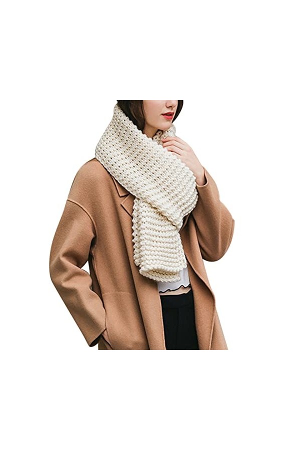 Foulard Crème Hiver Multi Coloré Kint Long Wraps Élasticité Écharpe Légère Foulards Chauds Femmes Hommes Longue Épais Foulard