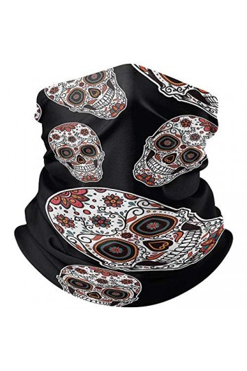 Foulards Femmehalloween Tatouages ​​Tête De Crâne Noir Femmes Hommes Sports De Plein Air Bandana Écharpe Chapeaux Camping Vél