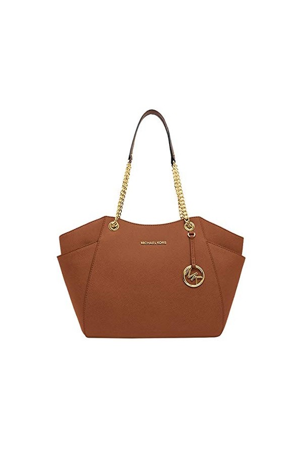 Michael Kors Jet Set Travel Grande chaîne dépaule fourre-tout avec crochet pour sac à main, Palmetto Green Mk Colorblock, La