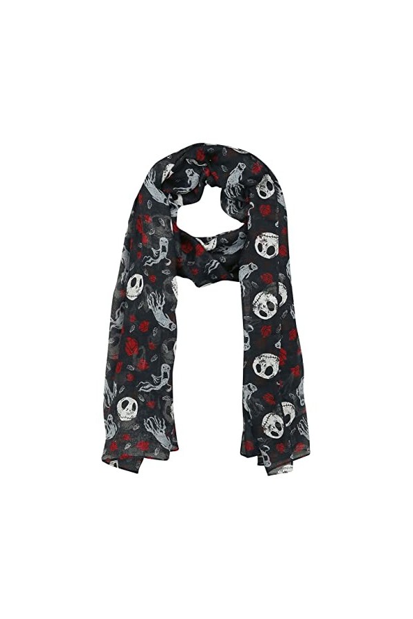 The Nightmare Before Christmas LÉtrange Noël De Monsieur Jack Jack Skellington - Fantômes & Roses Femme Foulard multicolore