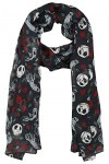The Nightmare Before Christmas LÉtrange Noël De Monsieur Jack Jack Skellington - Fantômes & Roses Femme Foulard multicolore