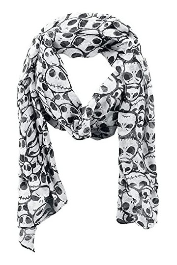 The Nightmare Before Christmas LÉtrange Noël De Monsieur Jack Jack Skellington Femme Foulard blanc/noir 100% Polyester