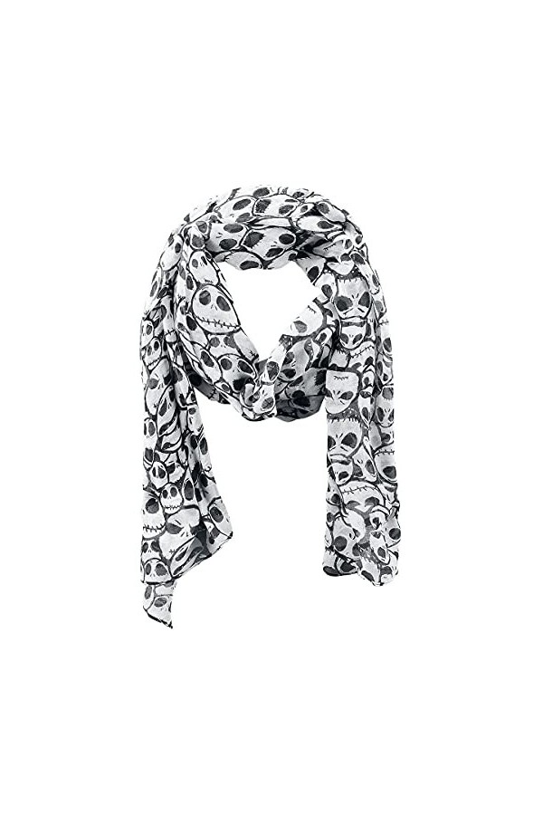 The Nightmare Before Christmas LÉtrange Noël De Monsieur Jack Jack Skellington Femme Foulard blanc/noir 100% Polyester