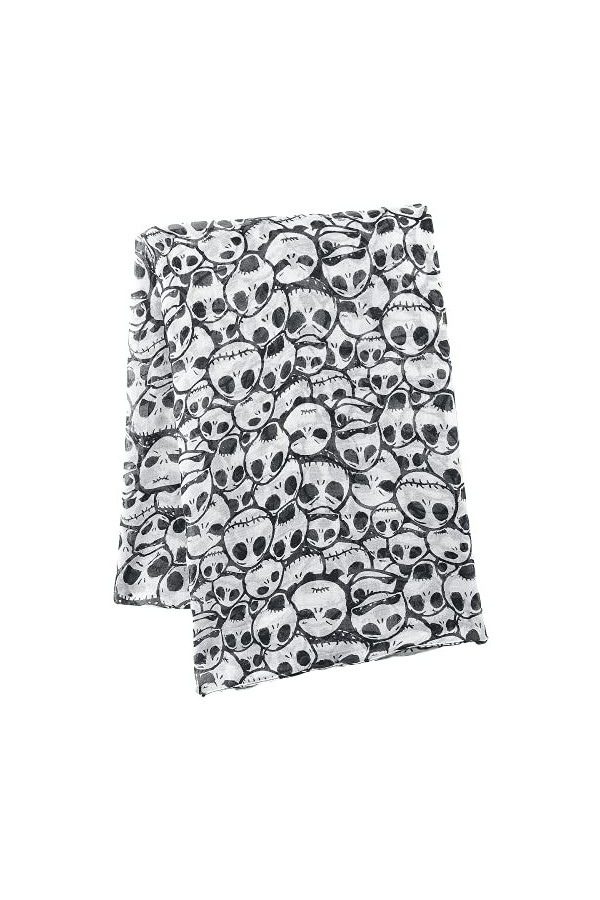 The Nightmare Before Christmas LÉtrange Noël De Monsieur Jack Jack Skellington Femme Foulard blanc/noir 100% Polyester