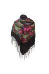 Générique Challes Foulard Noir Motif Folk