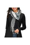 Tuopuda Hiver Echarpe Femme Plaid Longue écharpe Chaude Grande Châles Doux Foulards Glands Elégant Wrap Châles Etoles Écharpe