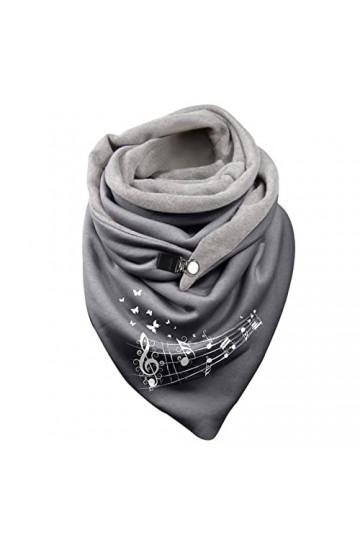 Générique Écharpe Triangle Femme Automne Hiver Chaud Polaire Chic Élégant Avec Bouton Foulards Personnalisée Imprimé Décontra