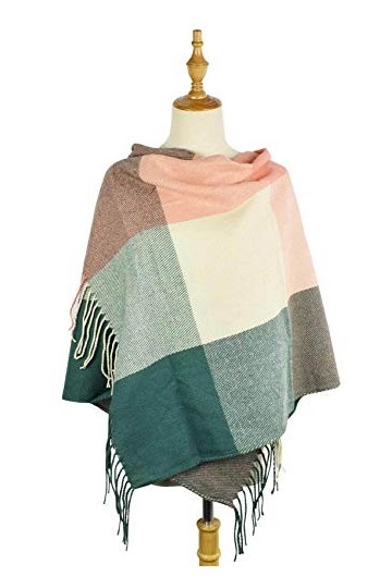 heekpek Grande Taille Femme Homme Echarpe Hiver Chaud en Cachemire Imitation Carreaux Doux écharpe épais Pull Châle Mode écha