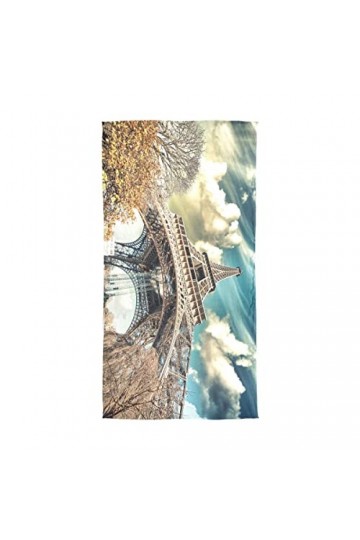 Wonderful Street View Of Paris Eiffel Tour Foulard Sheer Silky Feeling Long Foulards léger Wrap Shawl, Multicolore, Medium