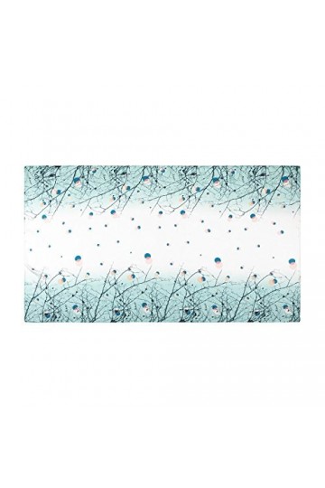 World of Accessories Minimal Forest Chiffon en soie - Turquoise - Taille unique