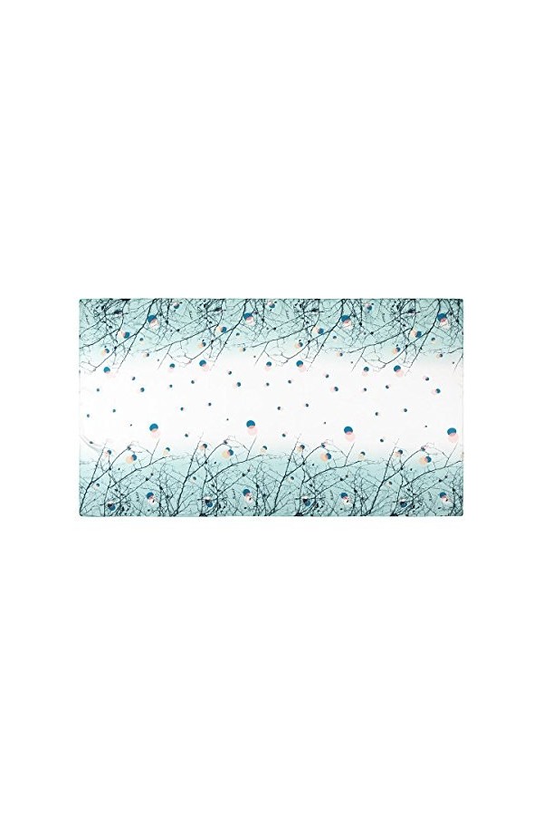 World of Accessories Minimal Forest Chiffon en soie - Turquoise - Taille unique