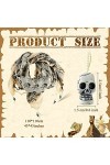 Écharpe de Tête de Mort en Coton d’Halloween avec Perles dOs de Crâne Foulard Imprimé de Crâne pour Homme Femme Sports Noël