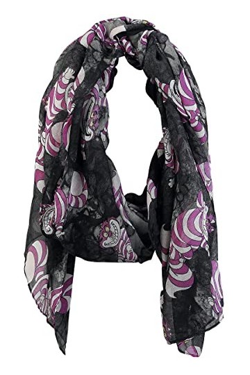 Alice Au Pays Des Merveilles Cheshire Cat Femme Écharpe noir/lilas 100% Polyester