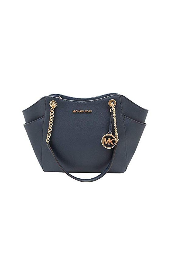 Michael Kors Jet Set Travel Grande chaîne dépaule fourre-tout avec crochet pour sac à main, Palmetto Green Mk Colorblock, La