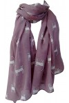 GlamLondon Foulard imprimé chat pour femme, Lilas/violet, L