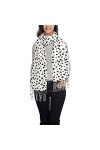 ANGYANG Écharpe chaude, pois dalmatiens noirs, grands châles doux au toucher cachemire pour femmes, étole légère 192x75 cm, T