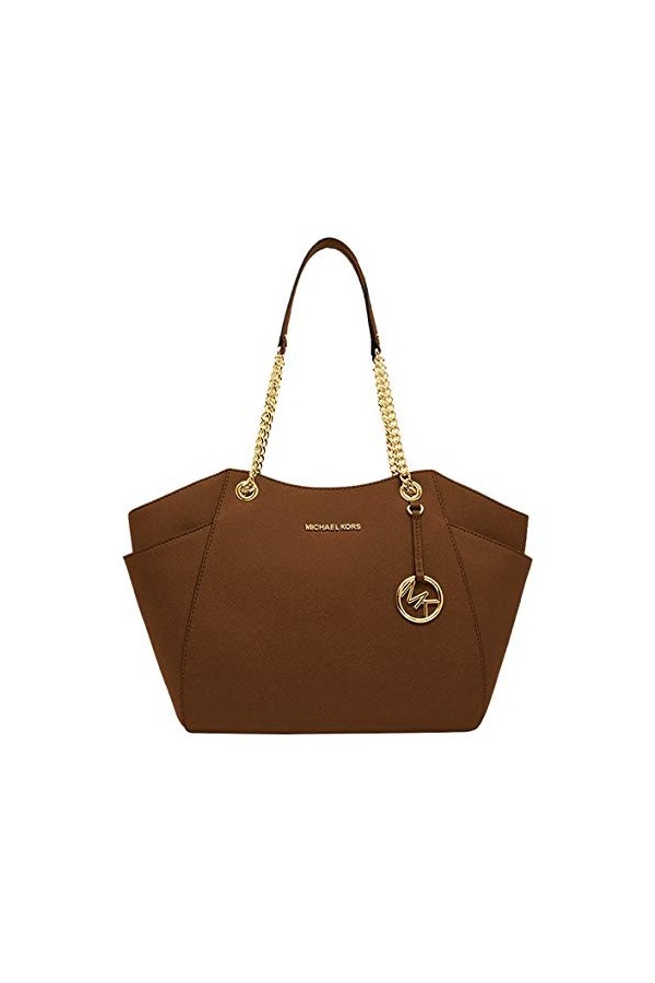 Michael Kors Jet Set Travel Grande chaîne dépaule fourre-tout avec crochet pour sac à main, Palmetto Green Mk Colorblock, La