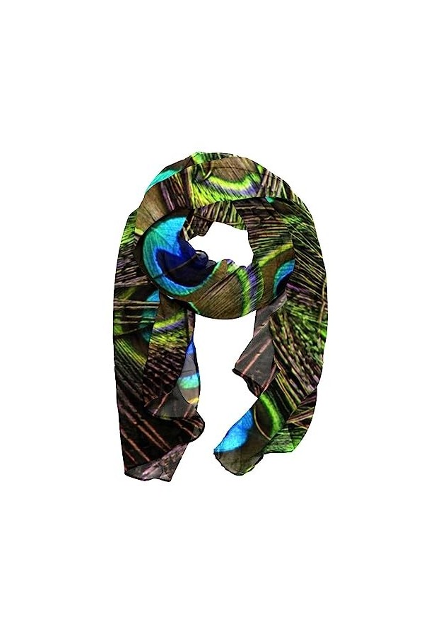 GIAPB Écharpes pour femmes,foulard,châle Wrap,Paon animal