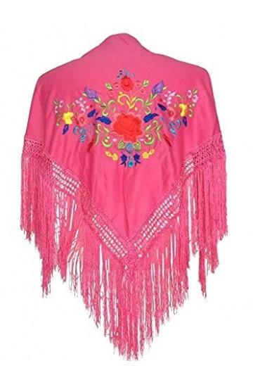 La Señorita Manton espagnol – Foulard – Rose avec fleurs – Taille S