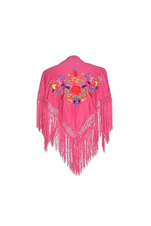 La Señorita Manton espagnol – Foulard – Rose avec fleurs – Taille S