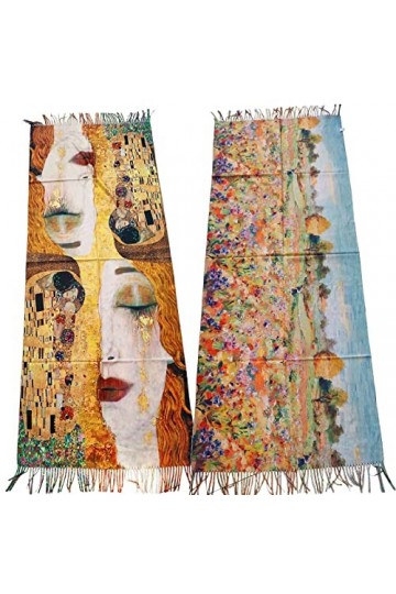 Toocool Klimt Van Gogh Kandinsky Monet écharpe foulard châle A001 unisexe, Yhs-031 Freya Baiser, Taille unique