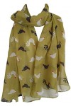 GlamLondon Foulard Femme Poule Coq Imprimé Poule, A20 - Vert, L