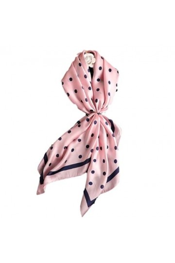 LA FERANI Foulard en soie pour femme - Rose - En mousseline de soie - Léger - 70 x 70 cm - Idée cadeau pour fille et mère, Ro