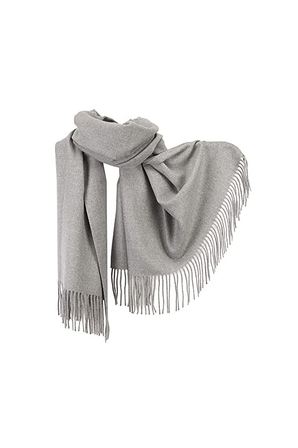 Tolumo Foulards en cachemire pour femme 200 x 70 cm, camel, XXL