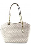 Michael Kors Jet Set Travel Grande chaîne dépaule fourre-tout avec crochet pour sac à main, Palmetto Green Mk Colorblock, La
