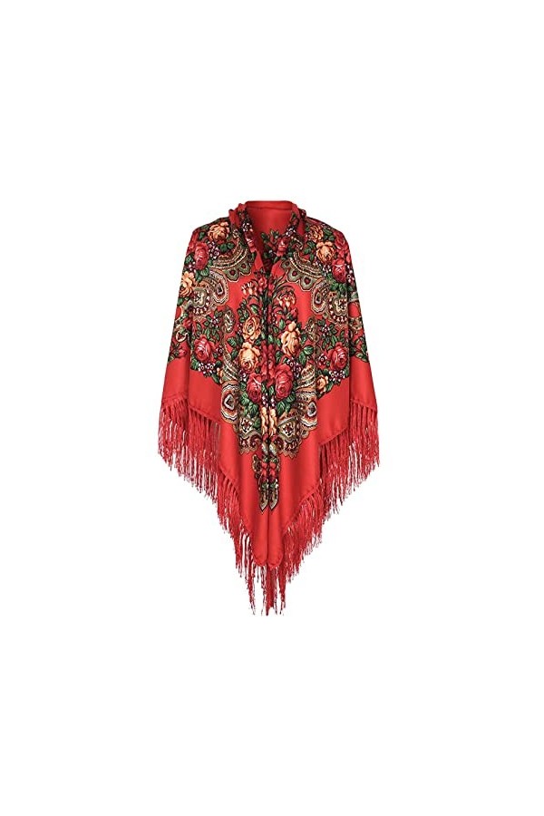 Yudiega Foulard Femme Écharpe Tube Hiver Hommes Écharpe Bohème Style Ethnique Cravate Gland Écharpe Empêche Les Bains De Sole