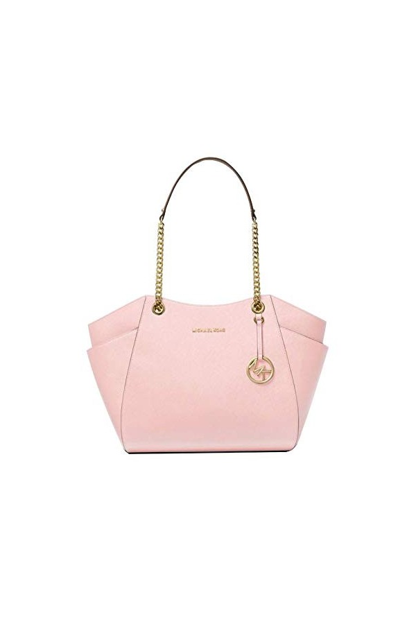 Michael Kors Jet Set Travel Grande chaîne dépaule fourre-tout avec crochet pour sac à main, Palmetto Green Mk Colorblock, La