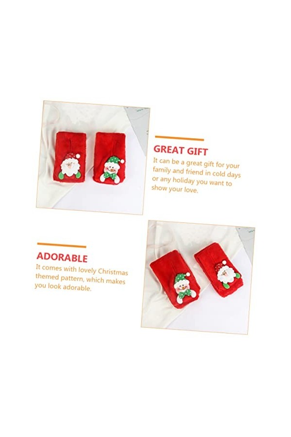 NOLITOY 3 Pcs De Noël Écharpe Noël Santa Foulard Noël Chaud Écharpe Col De Noël Écharpe Laine Écharpe Hiver Écharpe Pañuelos 