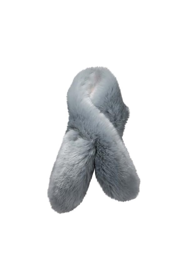 Foulard tubulaire chaud en peluche solide pour femme, café, taille unique