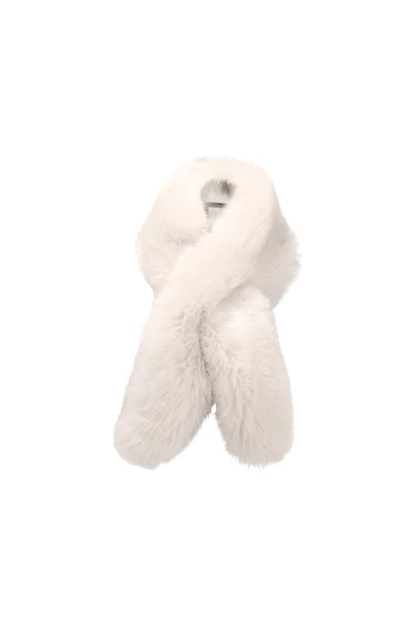 Foulard chaud en peluche solide pour femme automne hiver, gris, taille unique