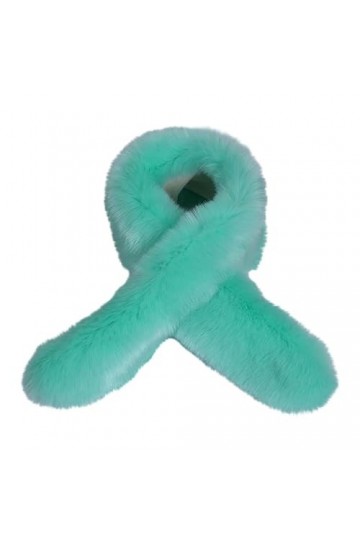 Foulard tubulaire chaud en peluche pour femme Automne Hiver, Vert menthe., taille unique