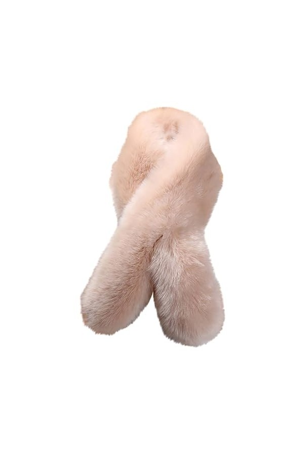 Foulard tubulaire chaud en peluche solide pour femme Automne Hiver, lilas, taille unique