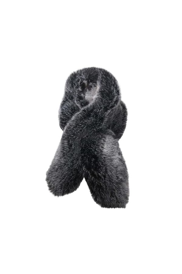 Foulard tubulaire chaud en peluche solide pour femme Automne Hiver, lilas, taille unique