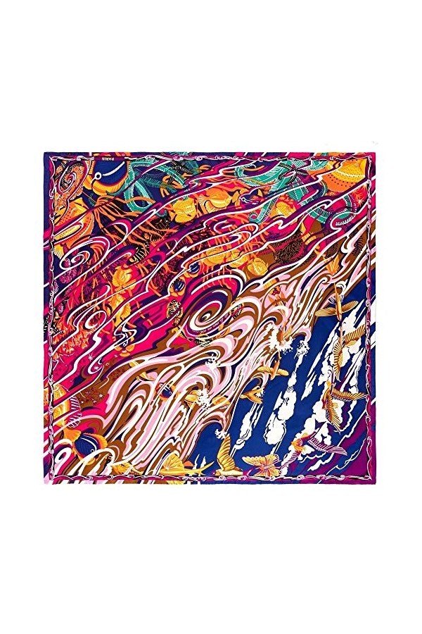 appiu Qrintemps&été Le Nouveau Manuel sertissage 90cm Twill écharpe Femme de Soie écharpe châle écharpe Foulard imprimé Foula