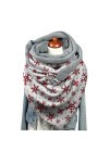 Diexua Foulard Femme Hiver Triangle Chaude Pas Chere Châle Élégant Adolescent Bouton Souple Wrap Turban Animaux Décontracté R